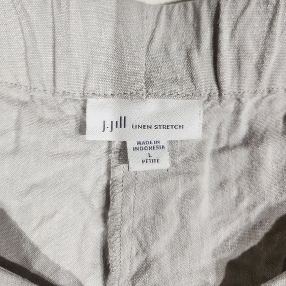 J Jill Linen Blend Crop Pants Womens Large Gray Lightweight Stretch - Picture 5 of 10